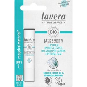 Balsam de buze Sensitive bio cu ulei de jojoba si ulei de migdale, 4.5g Lavera