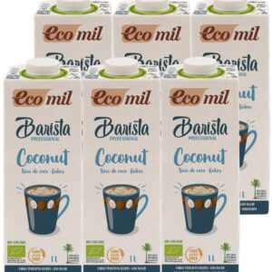 Barista, bautura vegetala bio de cocos, pentru cafea, 1L Ecomil x 6 buc
