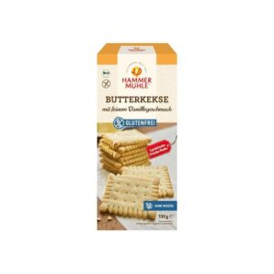Biscuiti bio cu unt si aroma fina vanilie, fara gluten, 130g Hammer Muhle