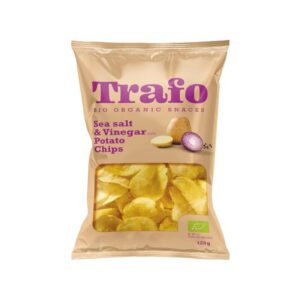 Chipsuri bio cu sare de mare si otet, 125g Trafo