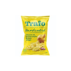 Chipsuri bio din cartofi prajite manual, cascaval si ceapa, 125g Trafo