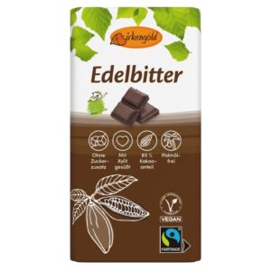 Ciocolata 85% cacao indulcita cu xylitol, 100g Birkengold