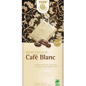 Ciocolata alba cu cafea Cafe Blanc, bio 100g Gepa