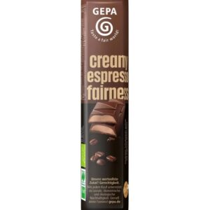 Ciocolata bio si fairtrade creamy espresso fairness, 37,5g Gepa