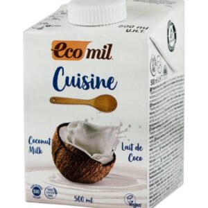 Crema vegetala bio pentru gatit pe baza de cocos, 500ml Ecomil Cuisine