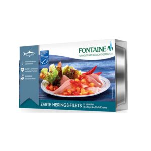 File de hering in sos bio cu ardei iute, 200g Fontaine