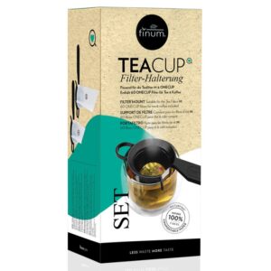 Teacup set, 60 de filtre naturfine pentru ceai + suport de prindere, Riensch&Held