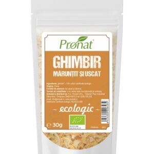 Ghimbir bio maruntit si uscat, 30g Pronat