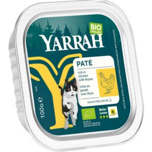Hrana umeda bio pentru pisici cu carne de pui, 100g Yarrah