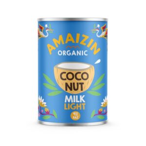Lapte de cocos light bio 9% grasime, 400ml Amaizin