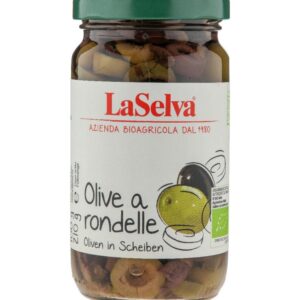 Masline verzi si kalamata bio taiate bucati, 210g LaSelva