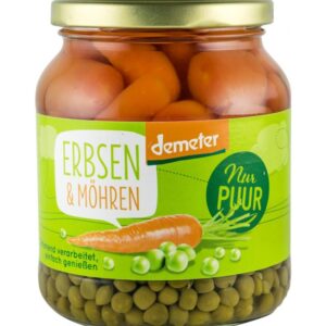 Mazare cu morcovi bio si demeter, 350g Nur Puur