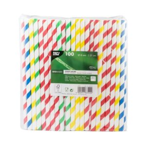 Paie din carton bio pentru Shakes, 100 bucati Pap Star