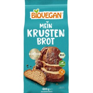 Premix bio pentru paine crustata, fara gluten, 480g Biovegan
