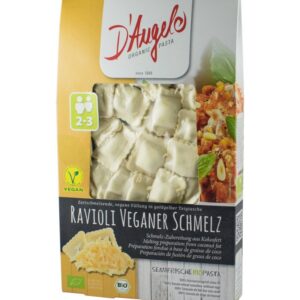 Ravioli bio cu branza fondanta vegana, 250g D'angelo Pasta