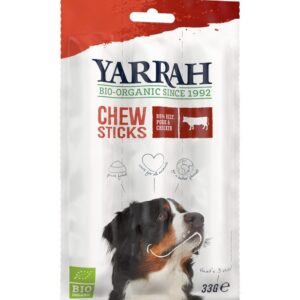 Recompense din carne bio pentru caini, 33g (3 buc) Yarrah