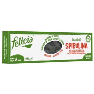 Spaghetti bio din faina de orez integral si spirulina, 250g Felicia
