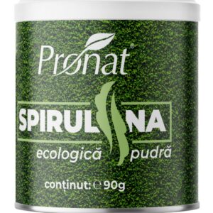 Spirulina bio pulbere, 90g Pronat