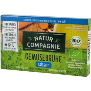 Supa bio de legume cu putina sare, 8 cuburi Natur Compagnie