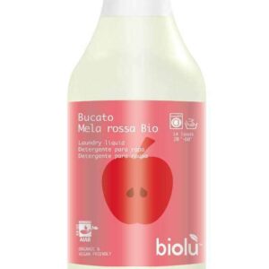 Detergent lichid pentru rufe albe si colorate cu mere rosii ecologic 1l Biolu